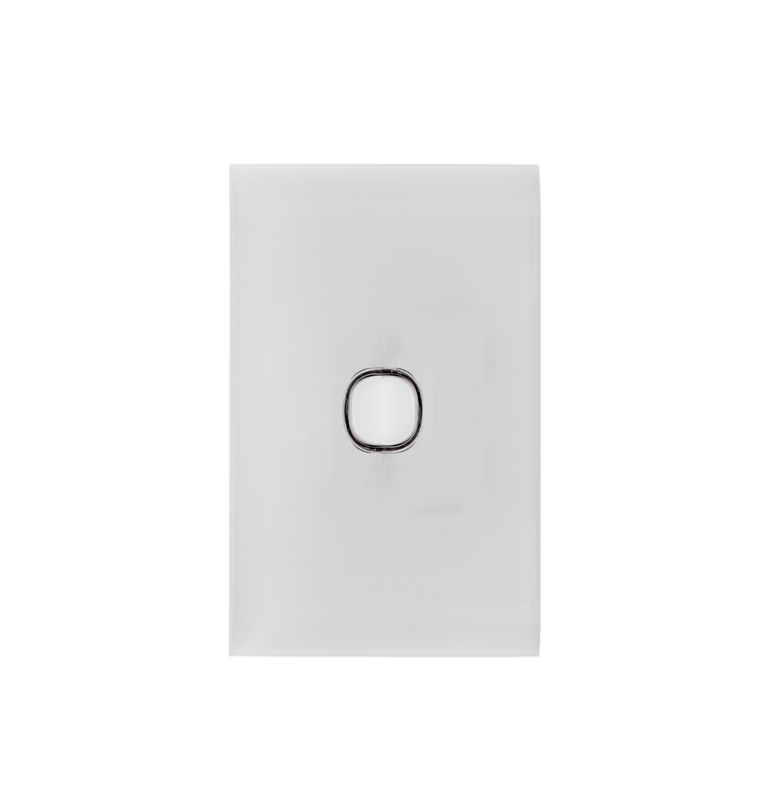 Prestige One Gang Glass Faceplate PFB01
