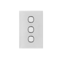 Prestige Three Gang Glass Faceplate PFB03