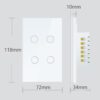 Premium Four Gang Matter Over Thread Certified Wall Switch MS0QW - Image 3