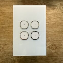 Alternative view of Prestige Four Gang Glass Faceplate PFB04