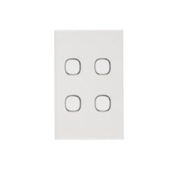 Prestige Four Gang Glass Faceplate PFB04