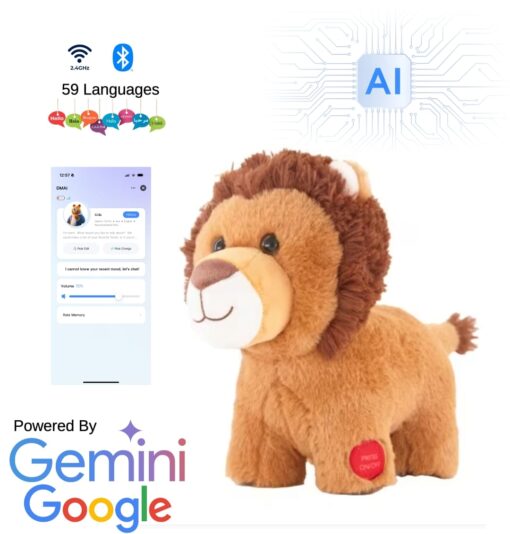 SmartSetup Wi-Fi AI Google Ai Powered Toy (Lion)