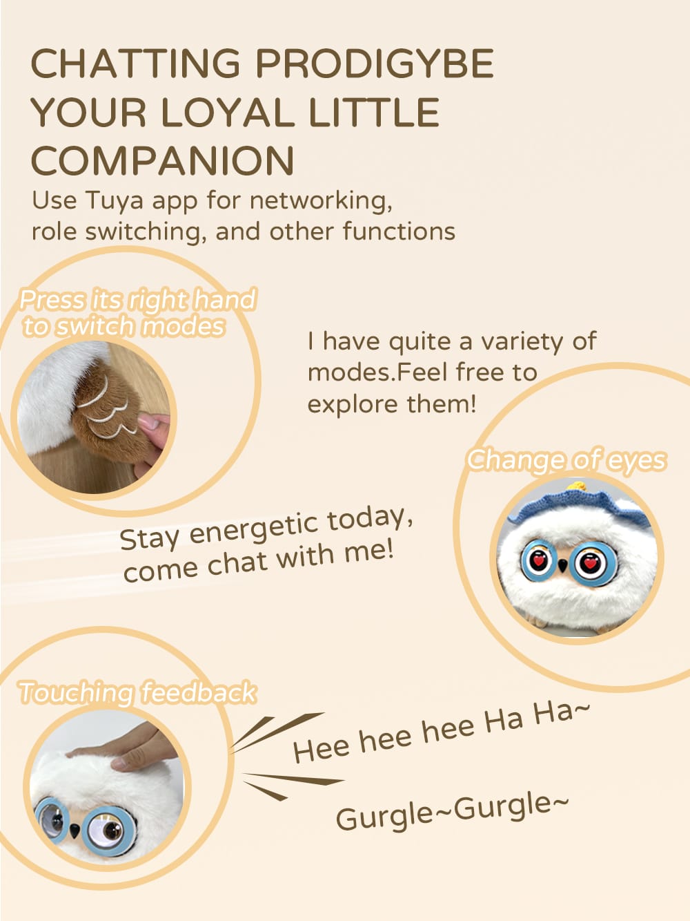 SmartSetup Wi-Fi ChatGPT Ai Powered Plush Toy (Owl) - Image 6