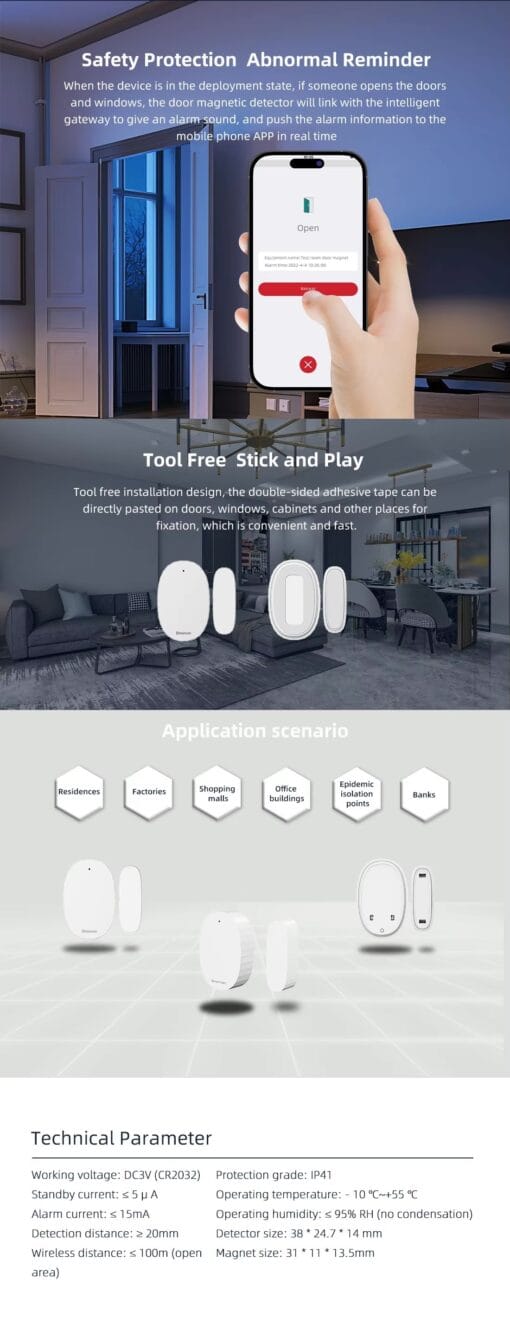 Matter Over Thread Smart Door Window Contact Sensor - Image 5