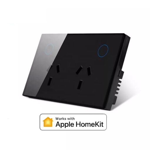 Smart Wi-Fi 2 Gang Wall Outlet Socket WGPO2 (black)