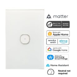 Prestige One Gang Matter Over Thread Certified Wall Dimmer WD01