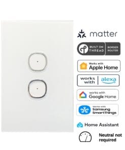 Prestige Two Gang Matter Over Thread Certified Wall Dimmer WD02