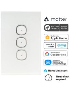 Prestige Three Gang Matter Over Thread Certified Wall Dimmer WD03