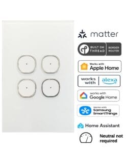 Prestige Four Gang Matter Over Thread Certified Wall Dimmer WD04