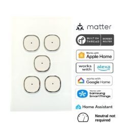 Prestige Five Gang Matter Over Thread Certified Wall Dimmer WD05