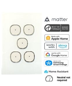 Prestige Five Gang Matter Over Thread Certified Wall Dimmer WD05