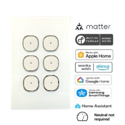 Prestige Six Gang Matter Over Thread Certified Wall Dimmer WD06