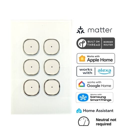 Prestige Six Gang Matter Over Thread Certified Wall Dimmer WD06