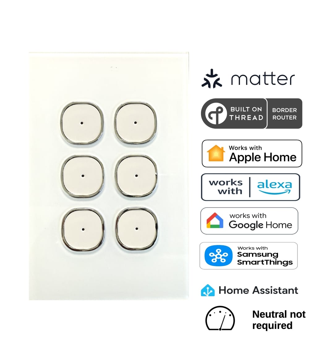 Prestige Six Gang Matter Over Thread Certified Wall Dimmer WD06