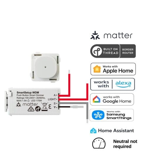 Prestige Matter Over Thread Certified Wall Dimmer Mechanism WDM