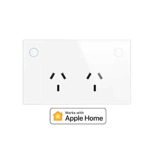 Homekit Wi-Fi 2 Gang Wall Outlet Socket WPO2
