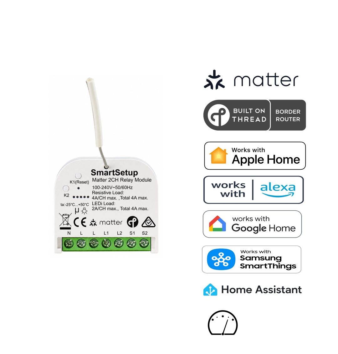 Matter Over Thread Smart Puck Relay Two Channel MR02