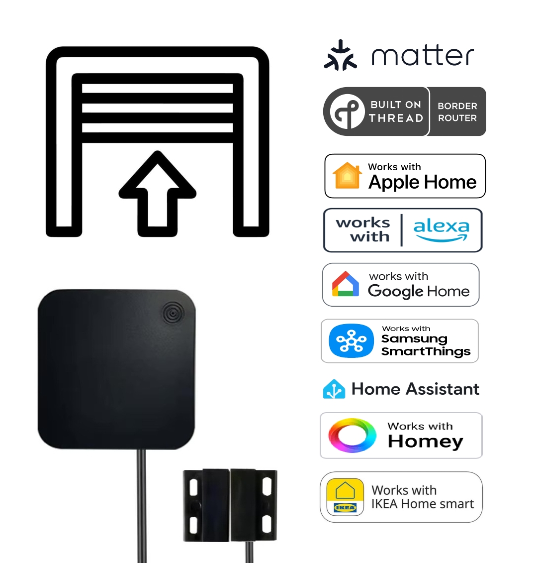 SmartSetup Matter Over Thread Garage Door Opener MS01G