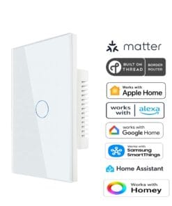 Premium One Gang Matter Over Thread Certified Wall Switch MS01
