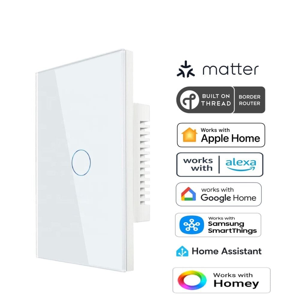 Premium One Gang Matter Over Thread Certified Wall Switch MS01W ...