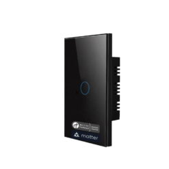 Alternative view of Premium One Gang Matter Over Thread Certified Wall Switch Black MS01B