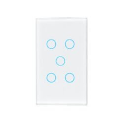 Alternative view of Premium Five Gang Matter Over Wi-Fi Certified Wall Switch MS05W
