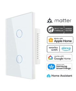 Matter Over Thread Certified Two Gang Wall Switch MS0QD