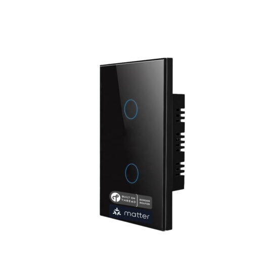 Matter Over Thread Certified Two Gang Wall Switch Black MS0QDB - Image 2