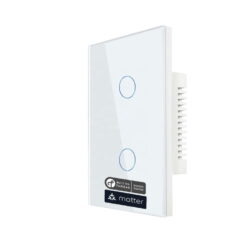 Alternative view of Premium Two Gang Matter Over Thread Certified Wall Switch MS0QDW