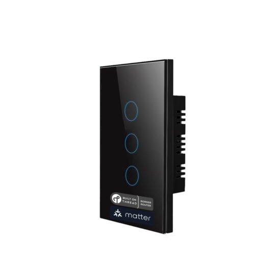 Matter Over Thread Certified Three Gang Wall Switch Black MS0QTB - Image 2