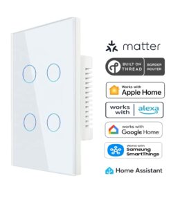 Matter Over Thread Certified Four Gang Wall Switch MS0Q