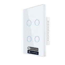 Alternative view of Premium Four Gang Matter Over Thread Certified Wall Switch MS0QW