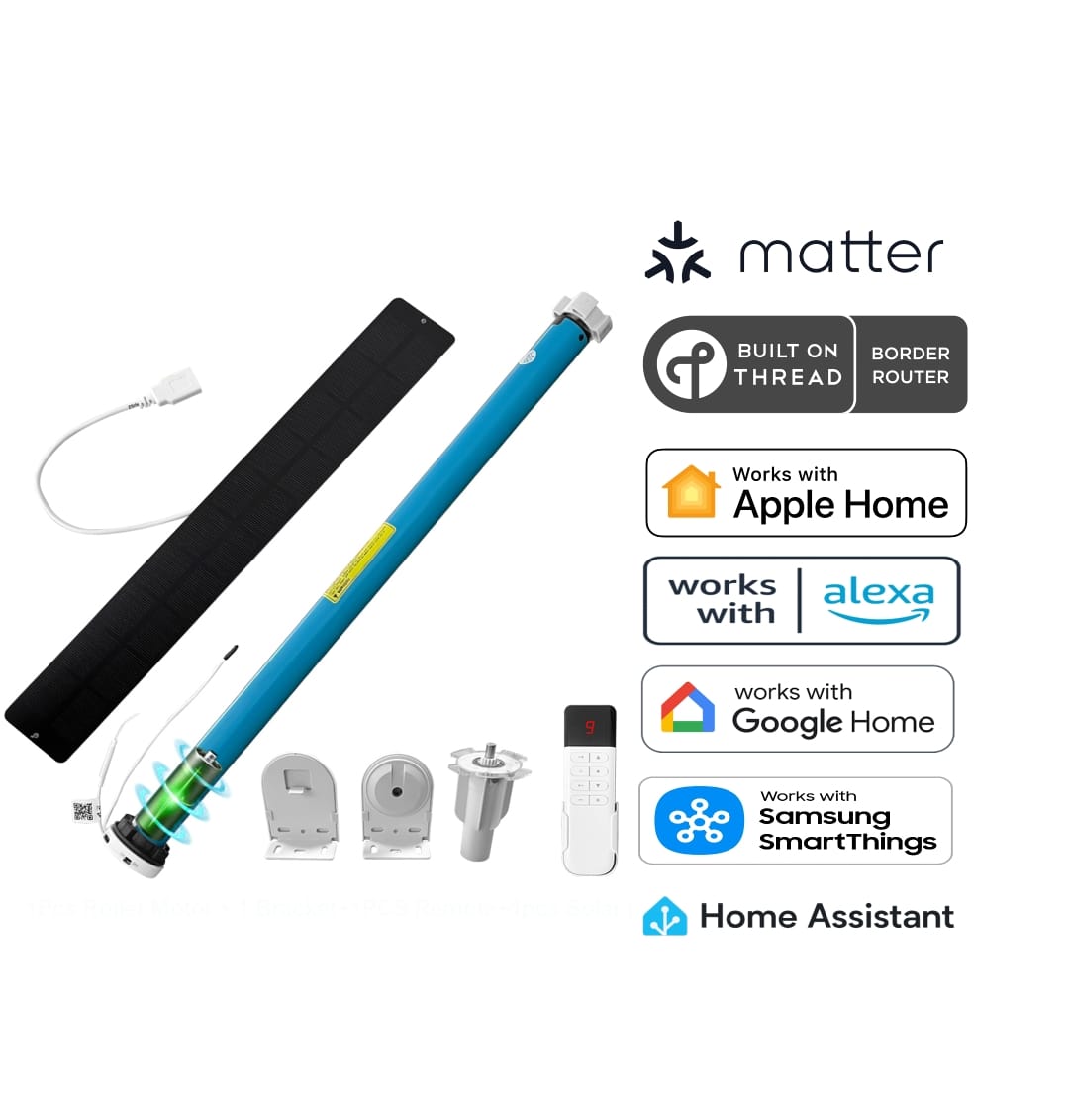 Matter Over Thread Smart Curtain Motor for 38mm Tube