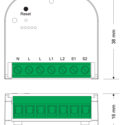 Alternative view of Matter Over Thread Smart Puck Relay Two Channel MR02
