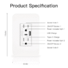 Matter Over Thread Certified Wall Outlet With USB A and C MS0QPUS - Image 6
