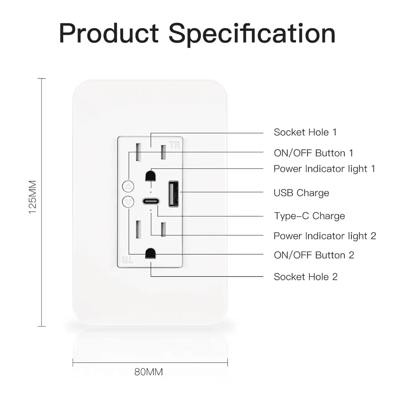 Matter Over Thread Certified Wall Outlet With USB A and C MS0QPUS - Image 6