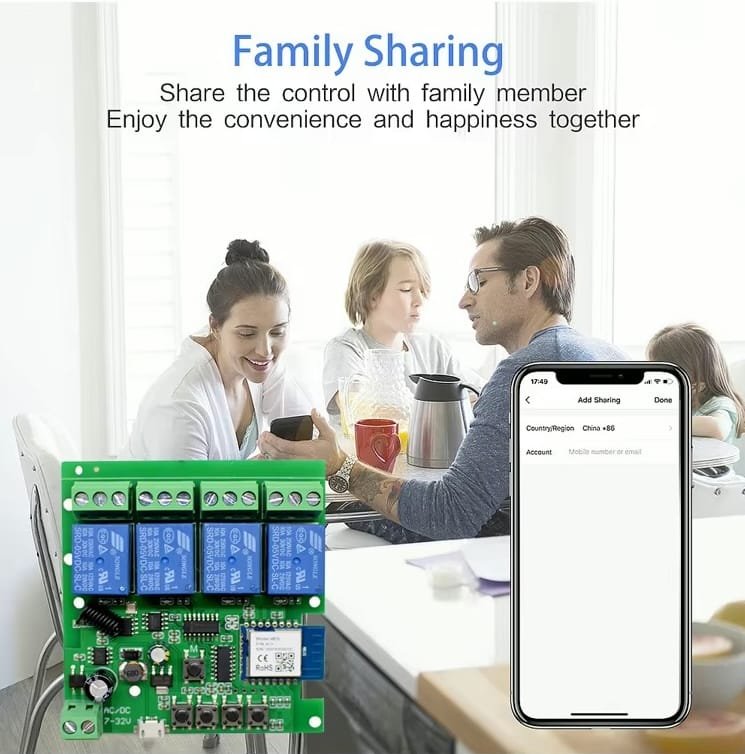 Matter Over Thread Smart Voltage Free Relay 4 Channel - Image 3