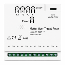 Alternative view of Matter Over Thread Smart Voltage Free Relay 4 Channel