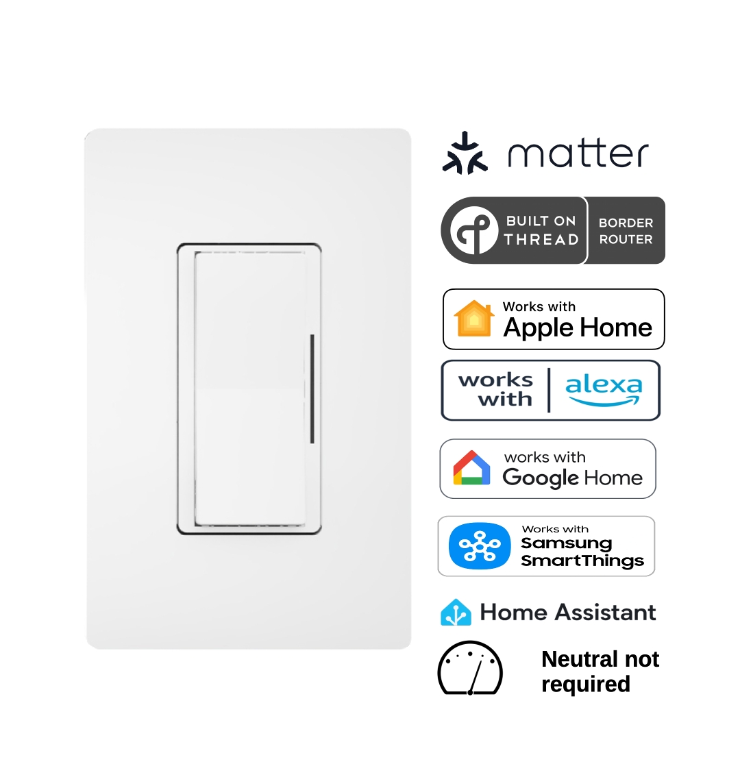 Matter Over Thread Certified Decora Style Wall Dimmer (MD01US)