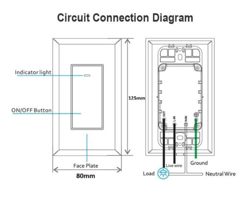 Matter Over Thread Certified One Gang Wall Switch MS01U - Image 4