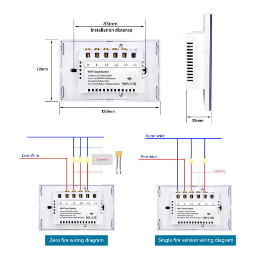 Homekit Wi-Fi 2 Gang Wall Switch WS0D - Image 3